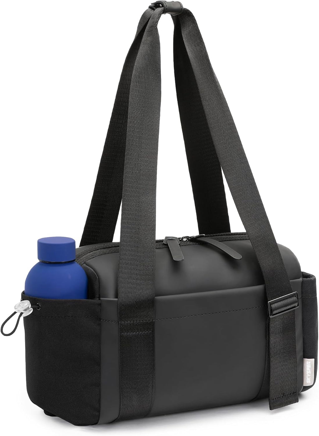 SKYSPER Small Gym Bag for Women - Lightweight Waterproof Mini Tote with Wet Compartment | Stylish Black Duffle for Sport & Commute