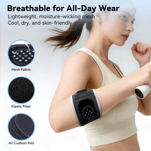 Goldeer Elbow Brace for Tendonitis and Tennis Elbow for Women Men with 2 Pressure Gel Pad, Adjustable Tennis Elbow Brace with Memory Scale for Men for Pain, Lightweight Tennis Elbow Strap for Epicondylitis, Tennis, Golf, Exercise(L)