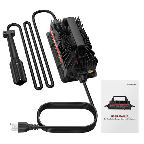 AUTOUTLET 48V 15AMP Golf Cart Charger, Fast Charging with Smart Technology for Lead Acid Battery, Extra-Long Cable with 3-Pin Leaf Plug for Yamaha G29, Drive, Drive2 48V