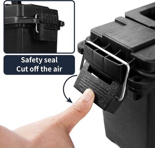 GUGULUZA Ammo Cans - Lockable Waterproof Storage Containers | 2-Pack Field Boxes for Hunting Gear