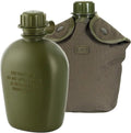 M-Tac Canteen Water Bottle - 1 Quart Water Canteen (34 Oz/1L) - Tactical Water Bottle for Military Hiking Camping Survival (Bottle & Cover Olive)