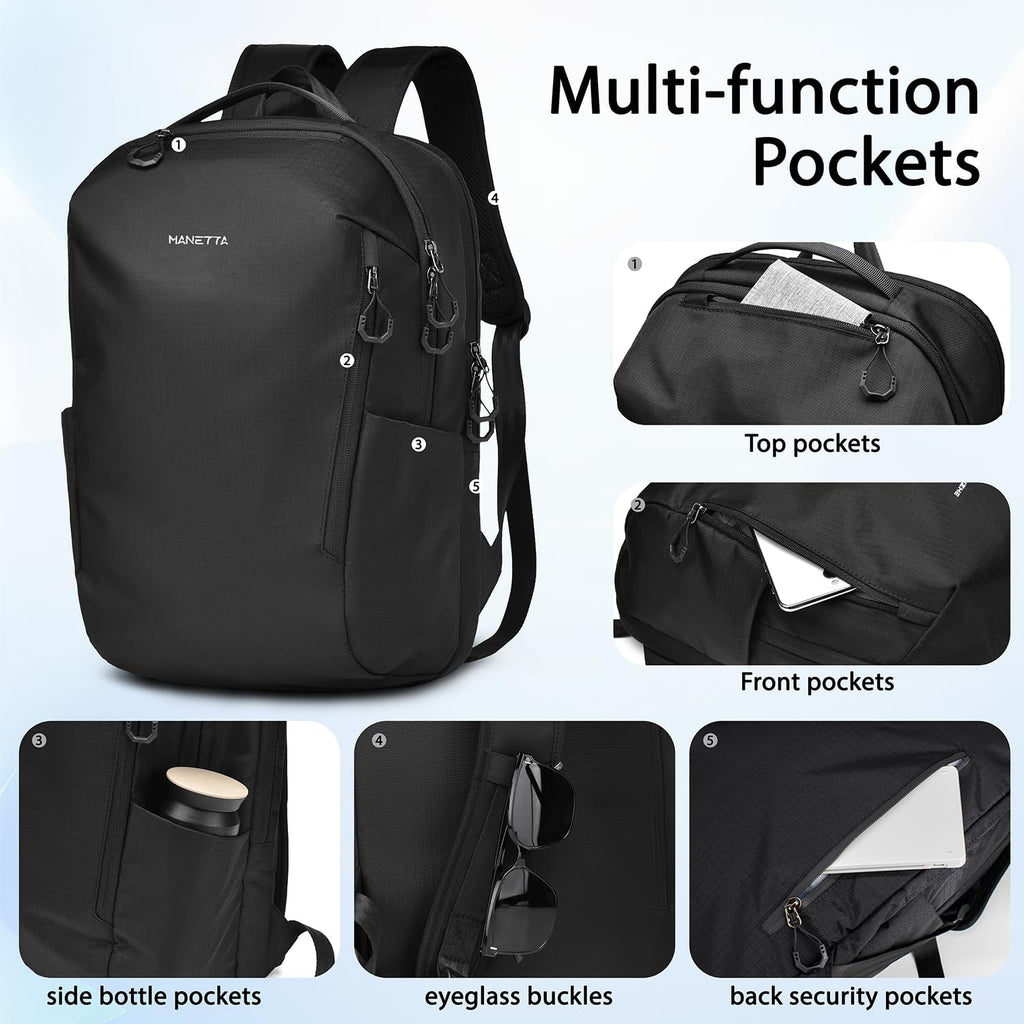 Skiennix Laptop Backpack - Minimalist, Abrasion & Water Resistant, 25L Lightweight Daypack for Work & Leisure