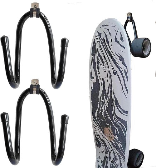 Skateboard Wall Hanger Skateboard Wall Mount Skateboard Hanger, Skateboard Longboard Rack Wall Mount, Flexible Hanger Skate Board Holder-Lengthen