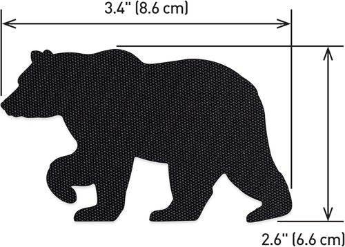 GEAR AID Tenacious Tape Repair Patches - Peel-and-Stick Nylon Patches for Jackets, Tents & Gear | 3 Patches, Bear Design