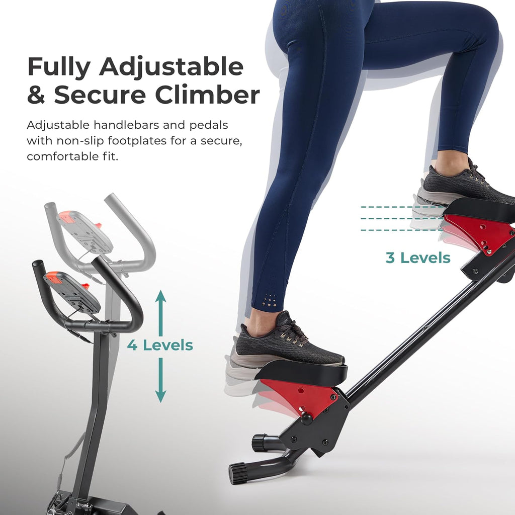 Sunny Health & Fitness Stair Stepper - Handlebar Climber Machine for Legs & Glutes | Free SunnyFit App Included