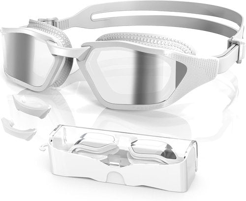 Greatever Swim Goggles - Unisex Adult UV400 Protection, HD Wide View, Anti-Fog & Leak-Proof Design