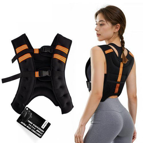 Weighted Vest Woman and Men Workout Equipment Weight Loss Fitness Ankle Weights Sets Calisthenics Running Free Adjustable for Walking Exercise Wrist Rucking Gym Accessories Black(10 lb)