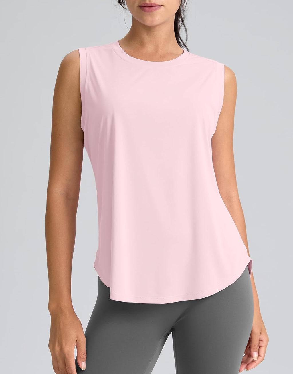 SANTINY Women's Active Tank Tops - Breathable Lightweight Sleeveless Yoga & Tennis Shirts