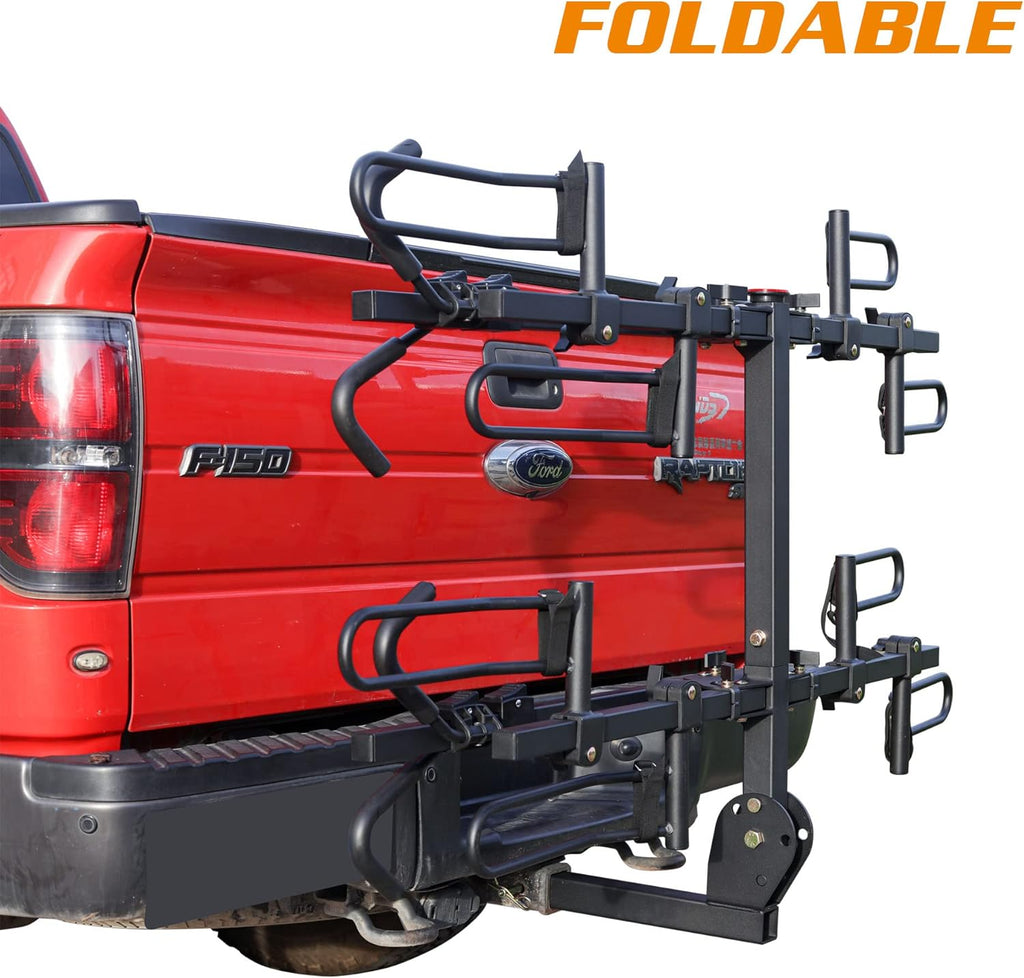 Young 4-Bike Rack - Hitch Mount Platform Carrier for Cars, Trucks & SUVs | 160 lbs Capacity