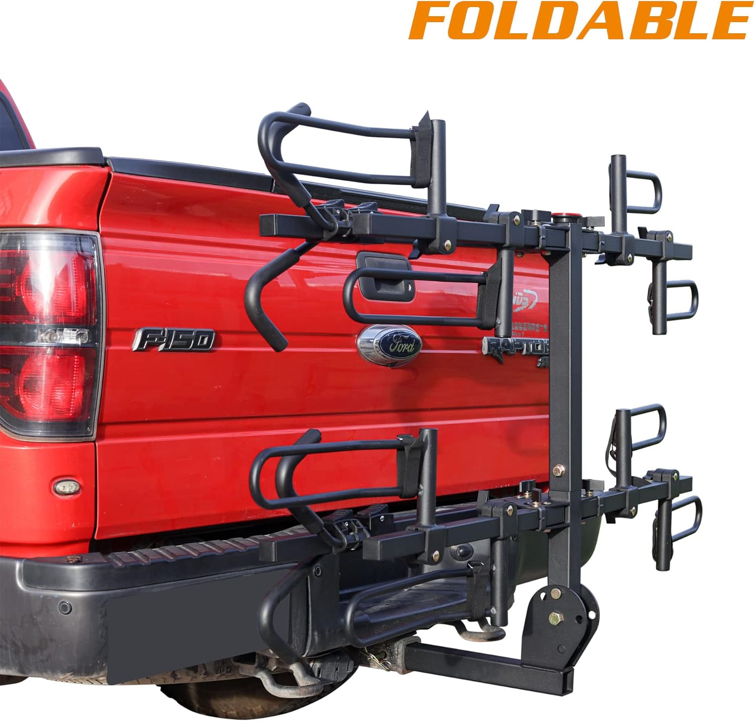 Young 4-Bike Rack - Hitch Mount Platform Carrier for Cars, Trucks & SUVs | 160 lbs Capacity