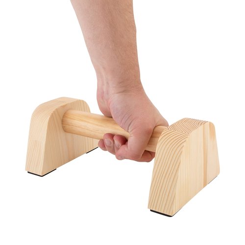 Top Drawer British - Wooden Push Up Bar Stand - Pushup Parallettes Floor Handles Perfect Bars for Calisthenics & Handstand