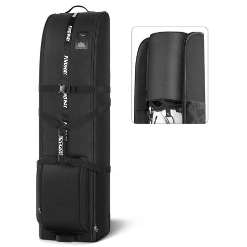 Findway Golf Travel Bag for Airlines 900D Heavy Duty Oxford Golf Travel Case with Wheels, Golf Travel Cover with Club Protector Liner for Men Women