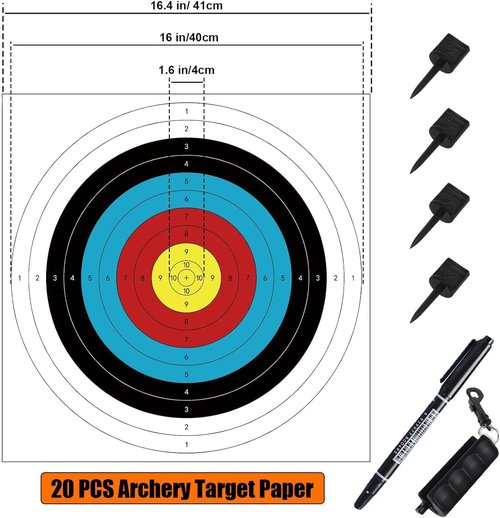 Archery Target - 10 Ring Bow and Arrow Target for Hunting | 16x16 Inch Durable Design