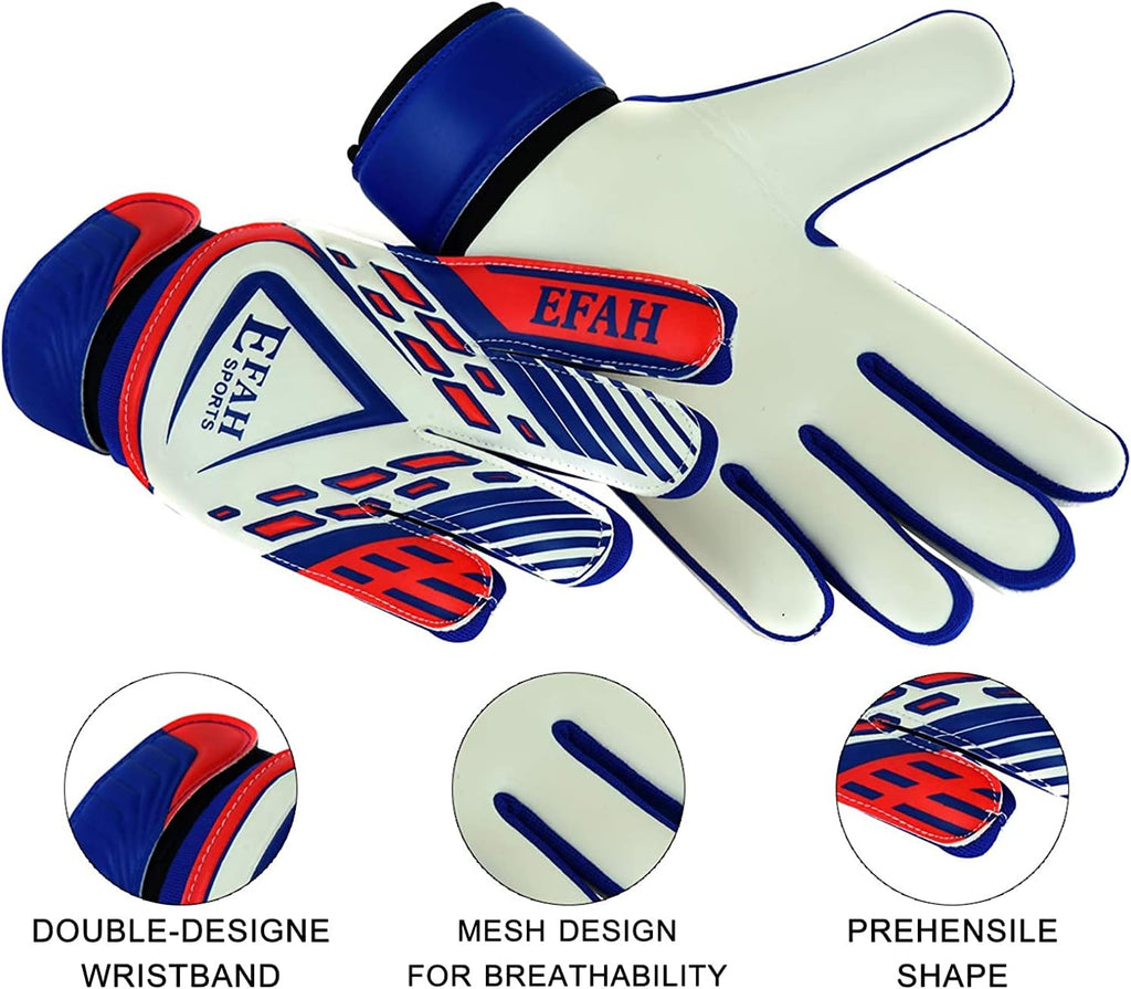 Soccer Goalie Gloves by [Brand Name] - Strong Grip Football Gloves for Kids & Boys