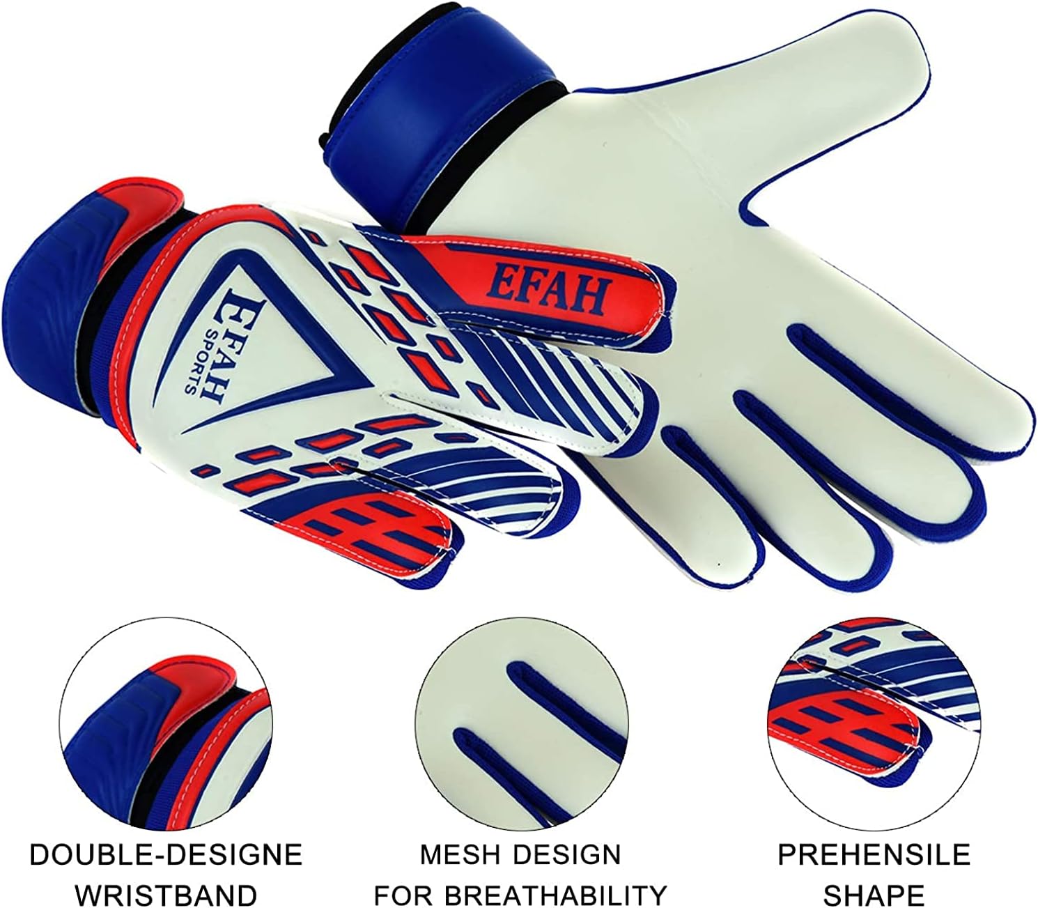 Soccer Goalie Gloves by [Brand Name] - Strong Grip Football Gloves for Kids & Boys