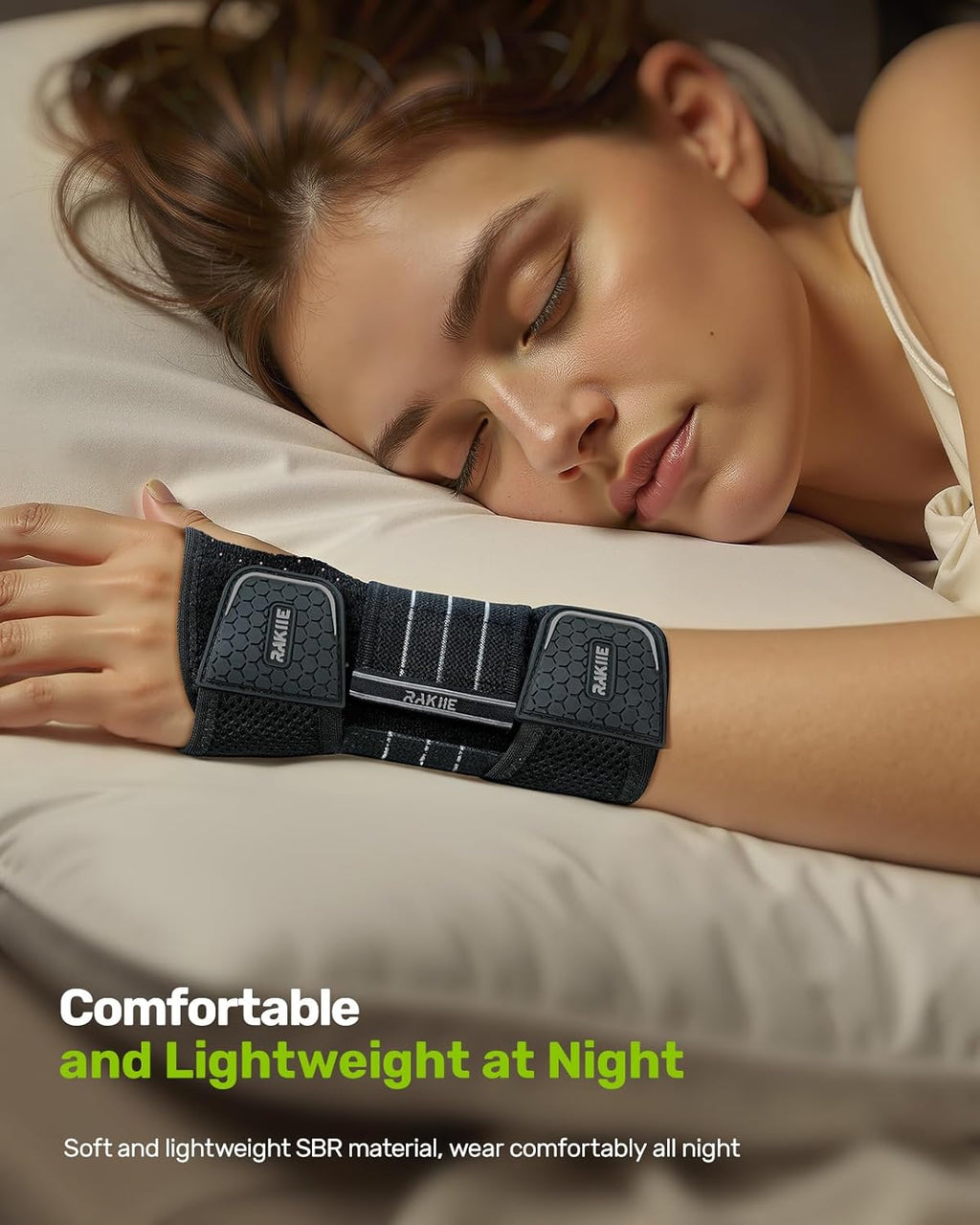 Skiennix Carpal Tunnel Wrist Brace - Ergonomic Night Support with 3 Metal Splints | Breathable Stabilizer for Arthritis Relief (Right Hand, Gray, Medium)