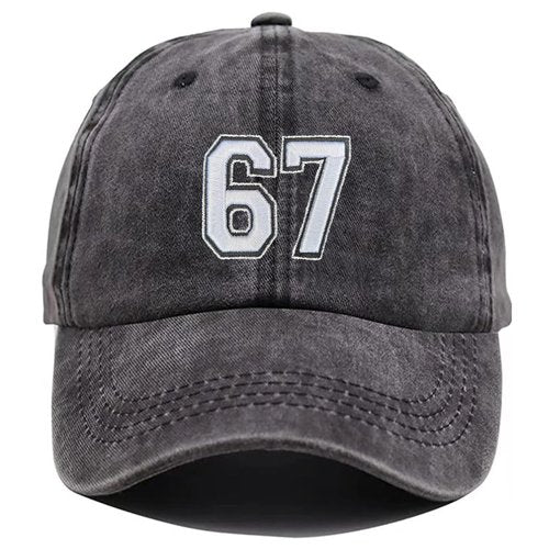 67 Hat for Men Women, 6 7 Baseball Cap Funny Six Seven Embroidered Graphic Cool Novelty 6-7 Trucker Dad Cap Birthday Presents