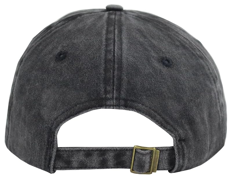 Mama and Mini Matching Hats - Adjustable Cotton Baseball Caps for Mom & Daughter (Black, One Size) - 2 Pack