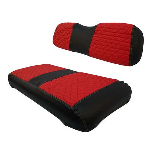 XUANYUDG0769 Golf Cart Front Seat Covers for EZGO TXT 1994-2013 OEM Seat Cushion, Adjustable Buckles/No Stapler Required, Black/Green/Red/Blue