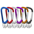 6 Pack Aluminum Carabiner Clips with 3 Key Rings – Lightweight, Durable Keychain Hooks