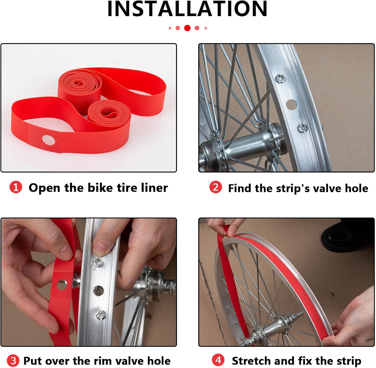 PSLER Bicycle Rim Liner - Durable Tire Protection Strip | 2-Pack Rim Tape for Enhanced Safety