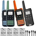 BAOFENG FR-22A Walkie Talkies for Adults Long Rang NOAA Weather Alerts, Rechargeable Walkie Talkies 2 Way Radio 22 FRS Channel USB-C Cable Outdoor Cruises Camping, 4 Pack