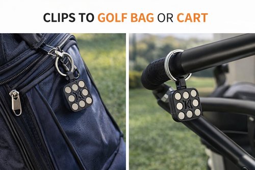 IQ Labs Magnetic Golf Towel Clip – Strong N52 Magnet Pickup, Clip-On for Any Towel, Golf Cart & Bag Attachment, No-Bend Grab-and-Go Towel Holder
