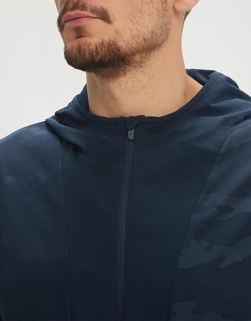 M MAELREG Short Sleeve Hoodie - Lightweight, Water-Resistant with Pocket | Stylish Embossed Pattern