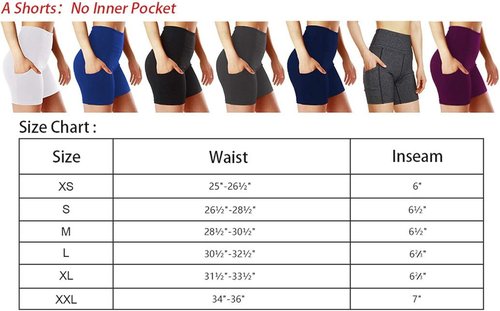 ChinFun Yoga Shorts - High Waist Tummy Control | 4-Way Stretch Workout Shorts with Side Pockets