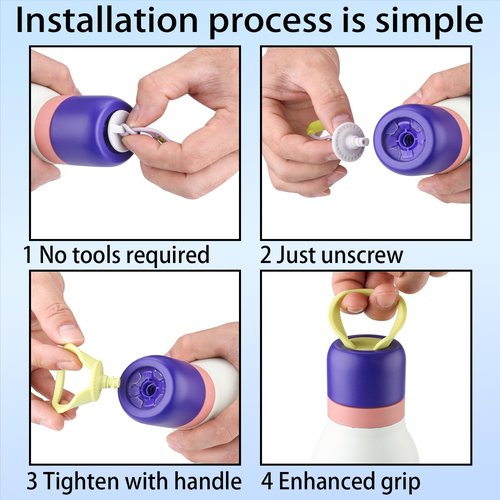 4pack Silicone Boot for Owala FreeSip Twist Water Bottle 24oz,Anti-Slip Bottom Protective for Owala FreeSip Twist (2+2 Purple)