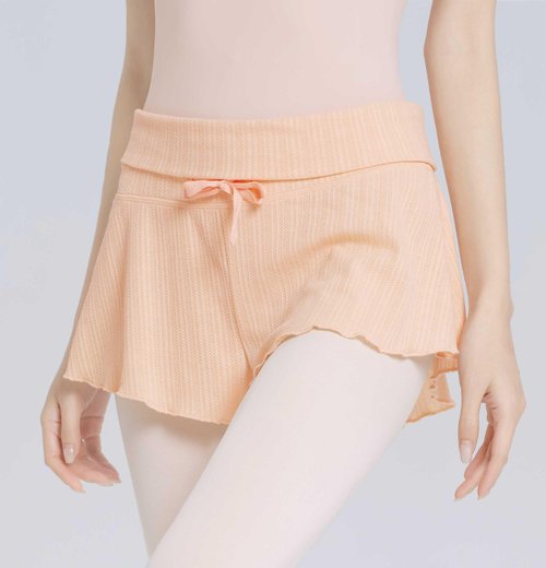 Phoeswan Ribbed Drawstring Ballet Shorts,Women High Waist Dance Shorts,Yoga Pants for Teen Girls Apricot