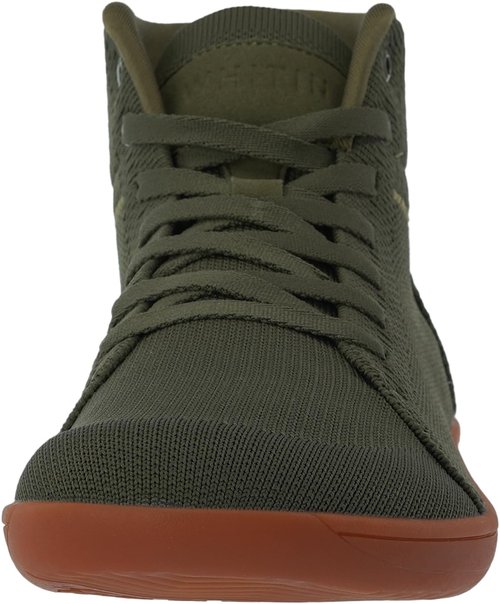 WHITIN Men's High Top Wide Barefoot Shoes Width Toe Box Zero Drop Sole Minimalist Sneakers Size 12 12W Tennis Gym Walking Lightweight Minimal Green 46