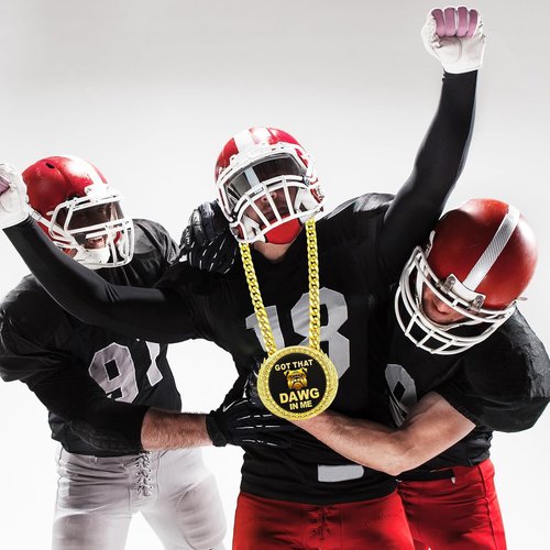 Misdary Turnover Chain Medal - 6" Big Medal Necklace for Football MVP | Sports Awards & Gifts