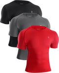 Runhit Men's Compression Shirt - Short Sleeve Athletic Tee for Cool Dry Workout | Base Layer Undershirt