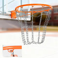 Heavy Duty Metal Chain Basketball Net,Anti-Rust Carbon Steel Chain Basketball Net,Standard 12 Loops, Quick Installation for Indoor & Outdoor Use, Fits All Standard Hoops