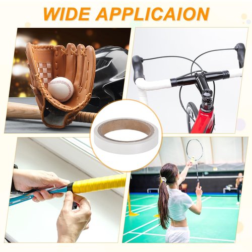 M METERXITY 2-Pack Grip Finishing Tape PVC Racket Wrap Grip Racquet Finishing Tapes for Pickleball/Racquetball/Badminton/Squash/Baseball Bat Handle Black, White