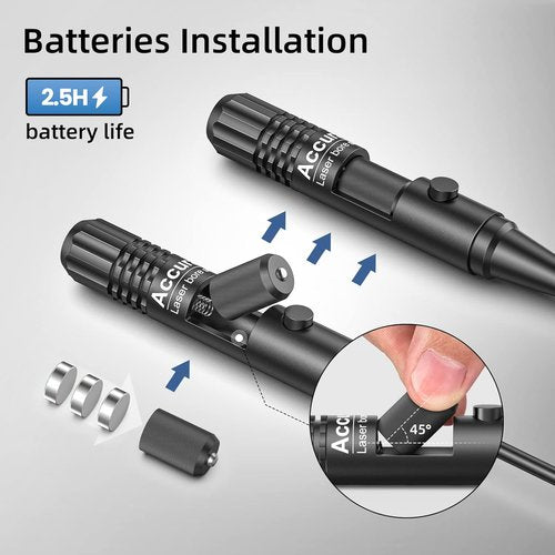 EZshoot Bore Sight Kit - Red Laser Bore Sighter for .17 to 12GA Calibers with Button Switch