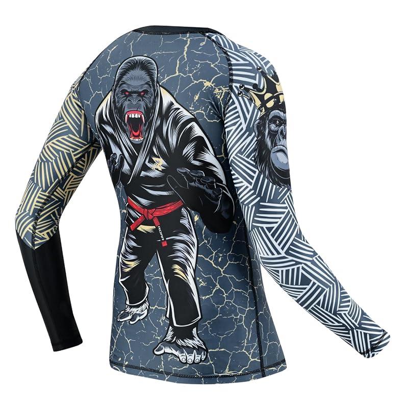 Gorilla X-Small Kids Rash Guard - BJJ MMA No-Gi Gi Training Shirt