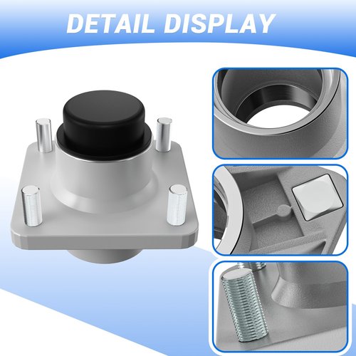 FIXHAWK EZGO TXT Front Wheel Hub, EZGO Wheel Hubs Kit with Bearing/Oil Seal/Dust Cover, Fit for 2001.5-2013 EZGO TXT Golf Cart, Replace OEM#70895G01