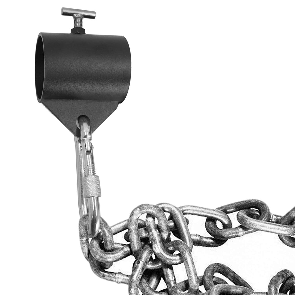 Luwint Olympic Chain Collars Barbell Clamps with Loops for Weightlifting Workout, Set of 2