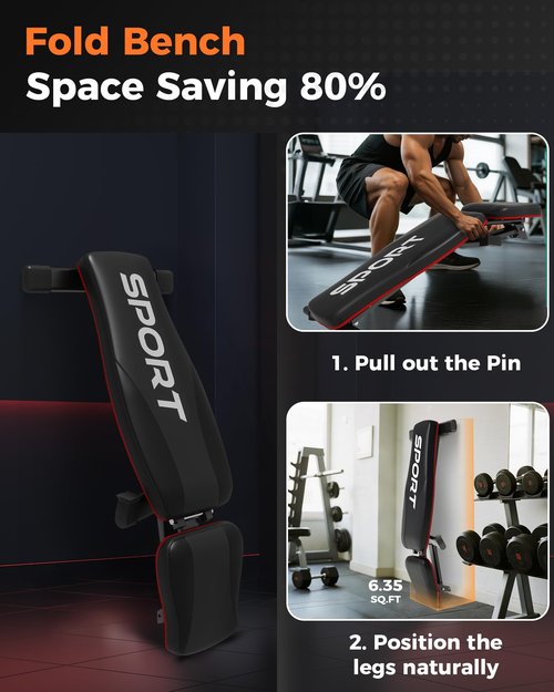 GarveeLife Adjustable Weight Bench for Home Gym, 5-Levels Versatile Foldable Bench for Full Body Workout Strength Training, 660 LBS Incline Decline Bench with Quick Folding& Fast Adjustment