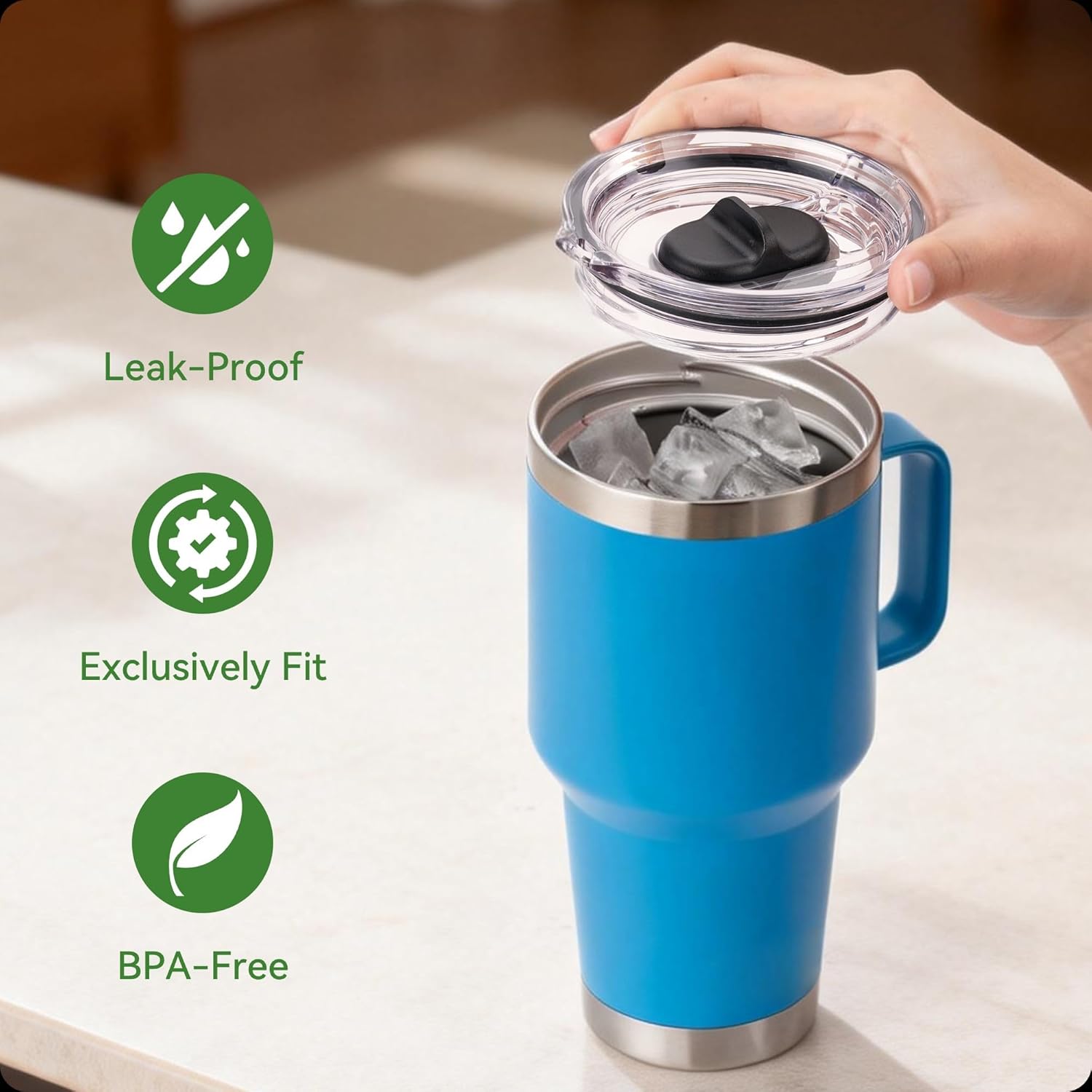 YETI 30 oz Stronghold Lid - 100% Leak-Proof Replacement for Rambler Travel Mug | Tumbler Screw Top