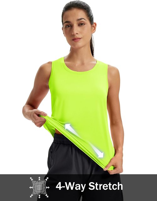 MAGCOMSEN Women's Athletic Tank Top - Racerback Design for Yoga & Gym | Sleeveless Workout Top