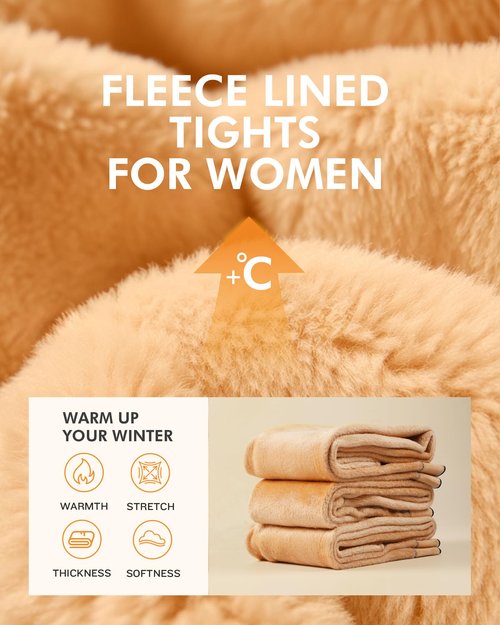 CHRLEISURE Women's Fleece Lined Tights - Fake Sheer Warm Pantyhose Thick Winter Leggings(SY Black, XS/S)
