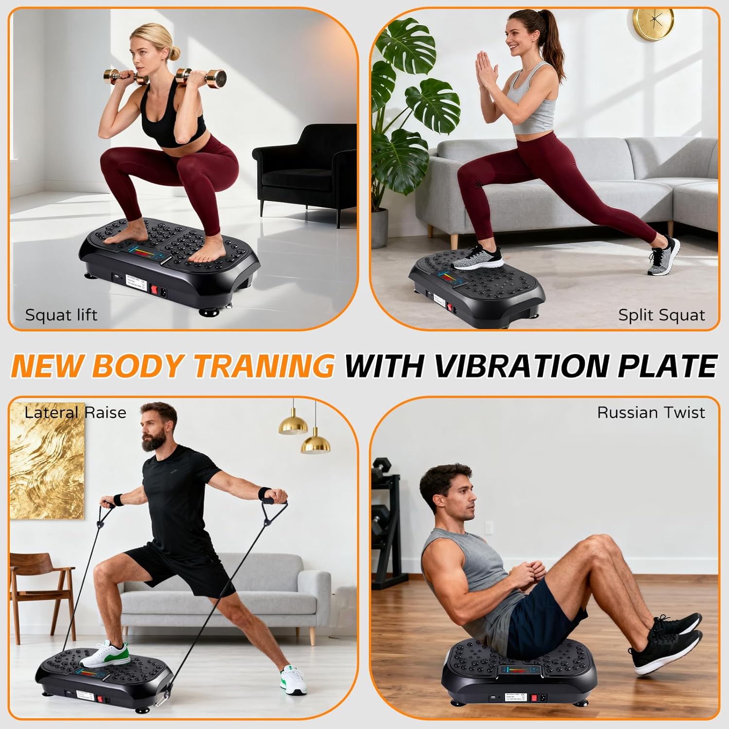 Skiennix Vibration Plate - Full Body Fitness Machine for Lymphatic Drainage | Home Gym Equipment