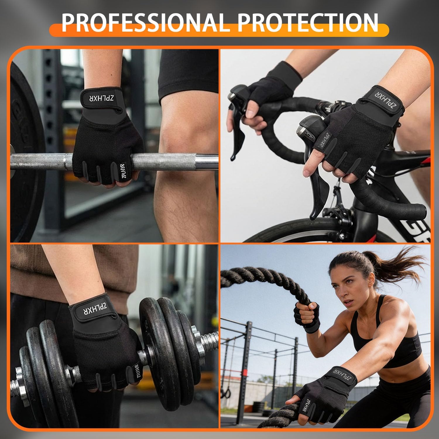 Skiennix Workout Gloves - Fingerless Gym Gloves for Weight Lifting & Fitness | Padded Grip & Breathable Design