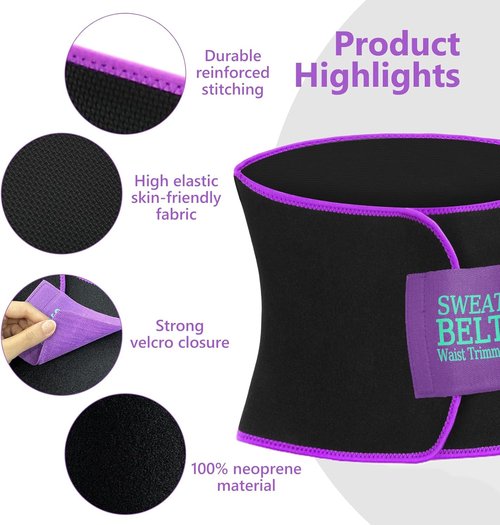 AMZBOSS Waist Trainer for Women Lower Belly Fat, Waist Sweat Band for Women, Belly Band Sweat Belt, Stomach Wrap, Body Shaper