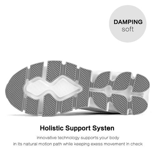 Mens Running Shoes Lace up Blade Non Slip Fashion Sneakers Breathable Mesh Casual Sport Athletic Walking Shoes