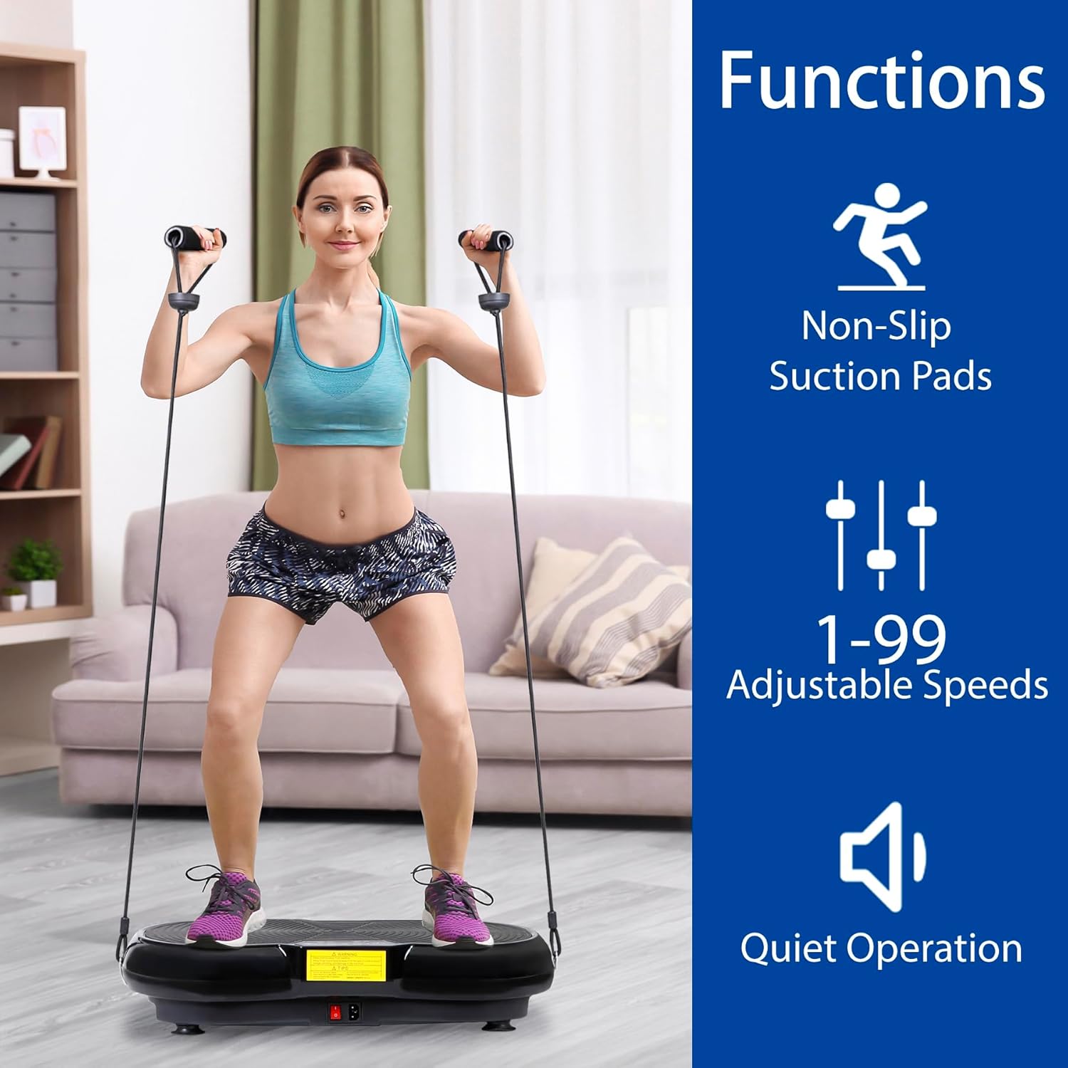 SUPER DEAL Pro Vibration Plate Exercise Machine - Whole Body Fitness Trainer with Bluetooth, Remote & 99 Levels