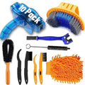 QeeHeng 10pcs Bike Cleaning Kit, Bicycle Clean Brush Tool Including Chain Cleaner for Cycling,Bike Chain Cleaner Brush Suitable fo Mountain/Dirt/MT/Road/BMX Bike